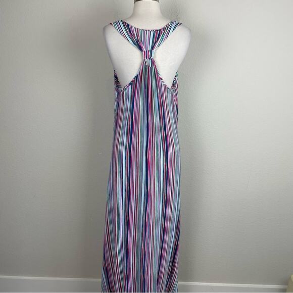 C&C California Multi Color Knit Stripe Maxi Dress Large - Picture 5 of 7